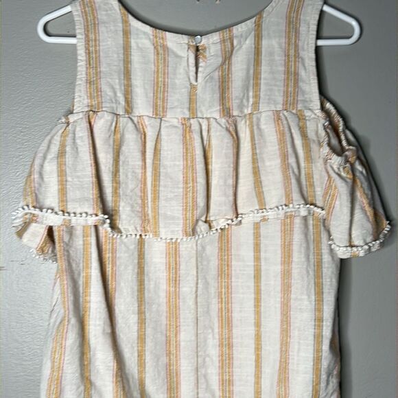 Maurices yellow stripe cold shoulder blouse medium - Picture 10 of 10
